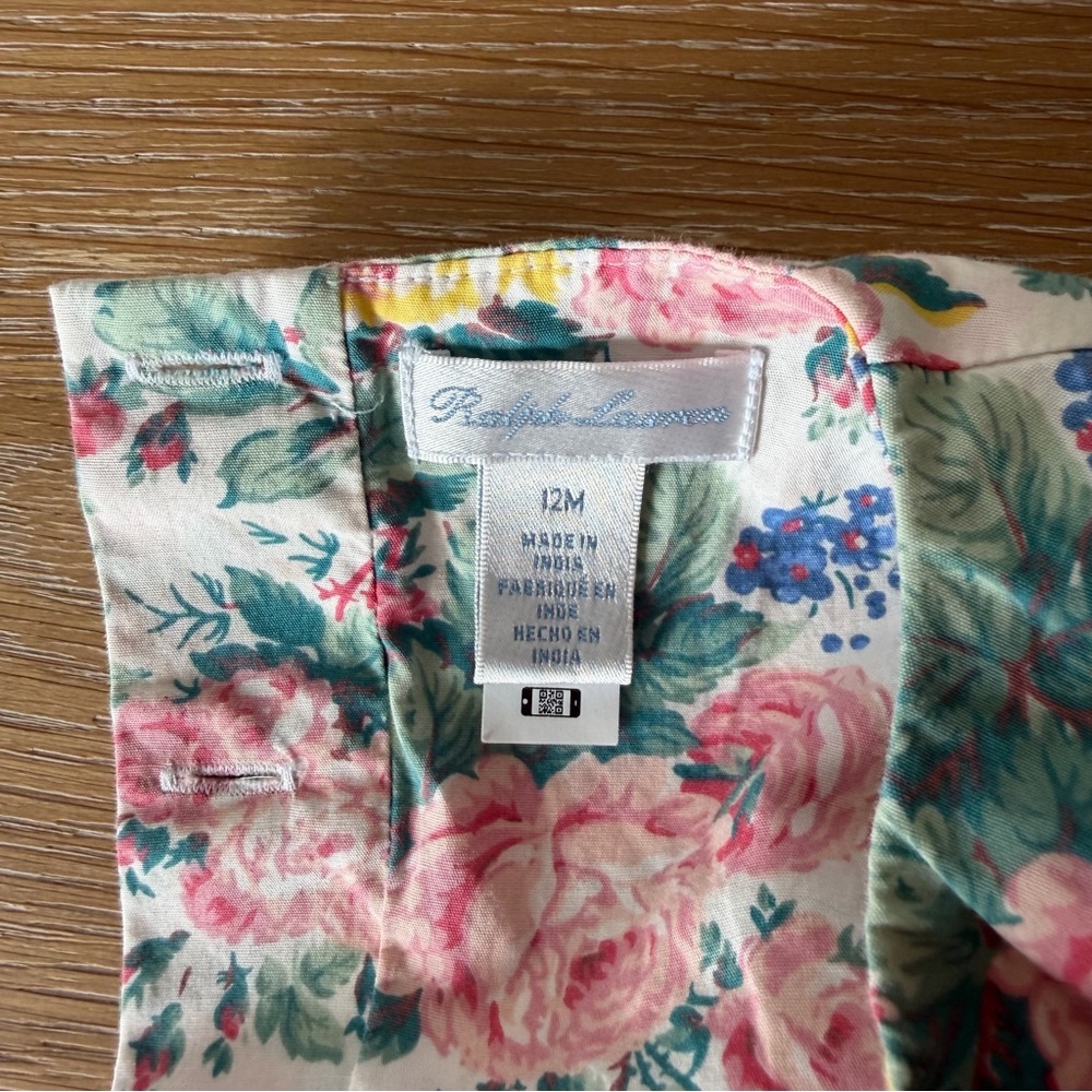 Ralph Lauren Floral Dress with Pink and Green Accents - Picture 3 of 3